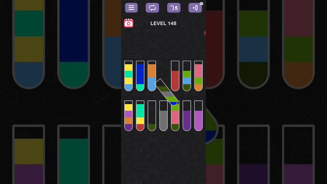 water Sort Puzzle Sort Color Level 148