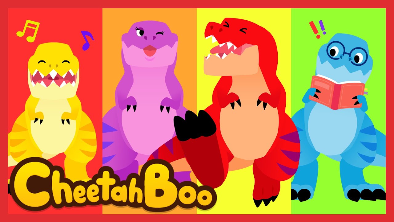 🦖 Kita Keluarga T-Rex Kompilasi | Lagu dinosaurus | Lagu Anak | #Cheetahboo