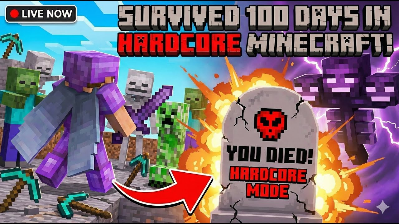 Will I Survive the Hardcore Minecraft STREAM of Death