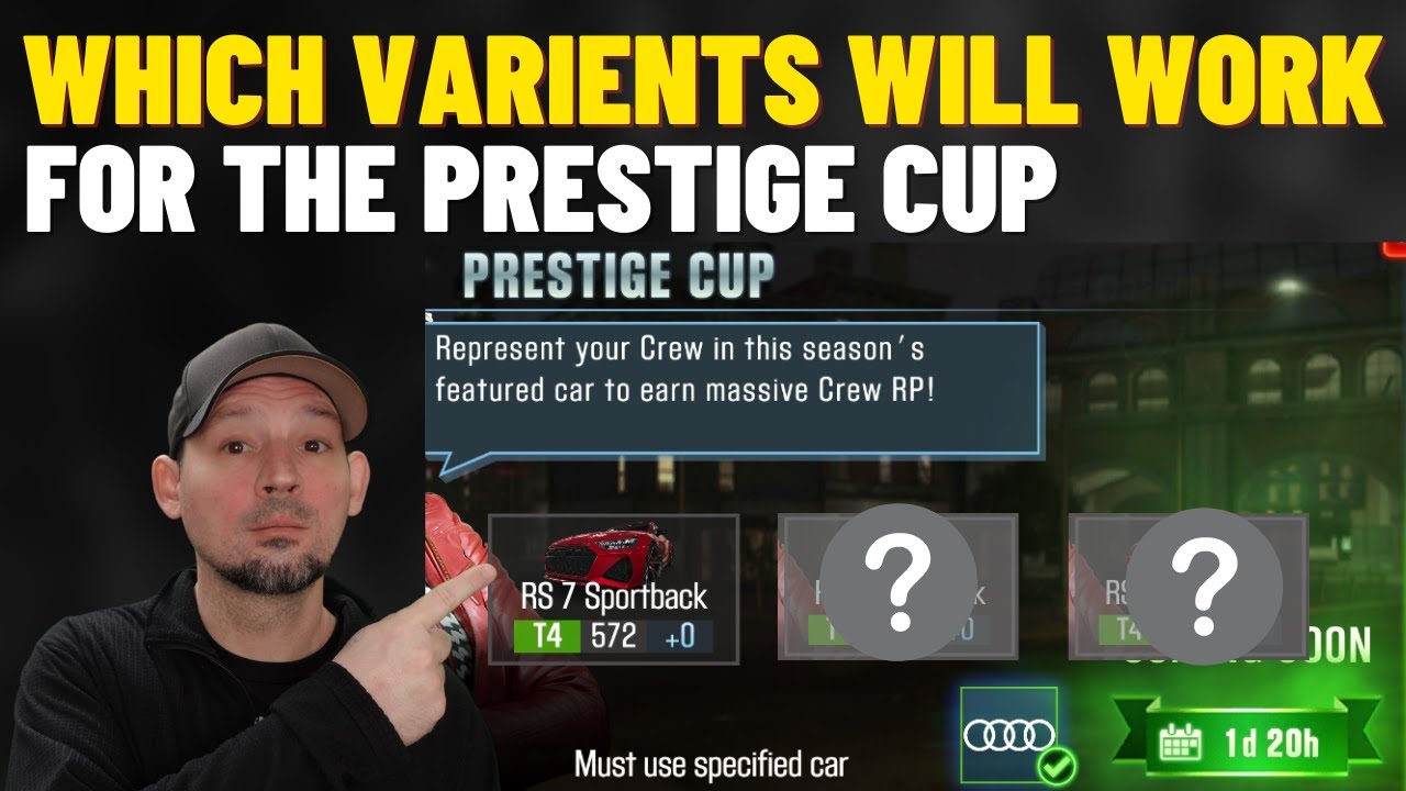 CSR2 How To Tell Which Versions of a car work for prestige cup