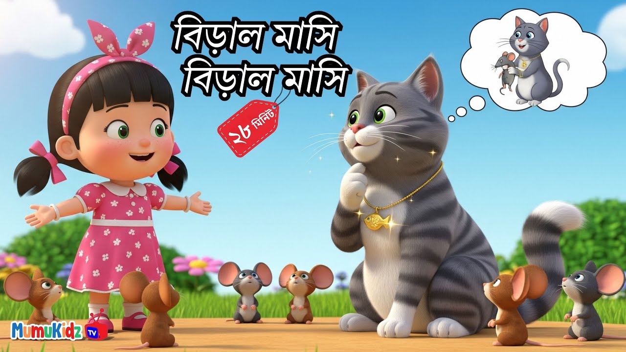 Biral Masi Biral Masi | বিড়াল মাসি | Bengali Rhymes for children | Bangla Rhymes | MumuKidz TV