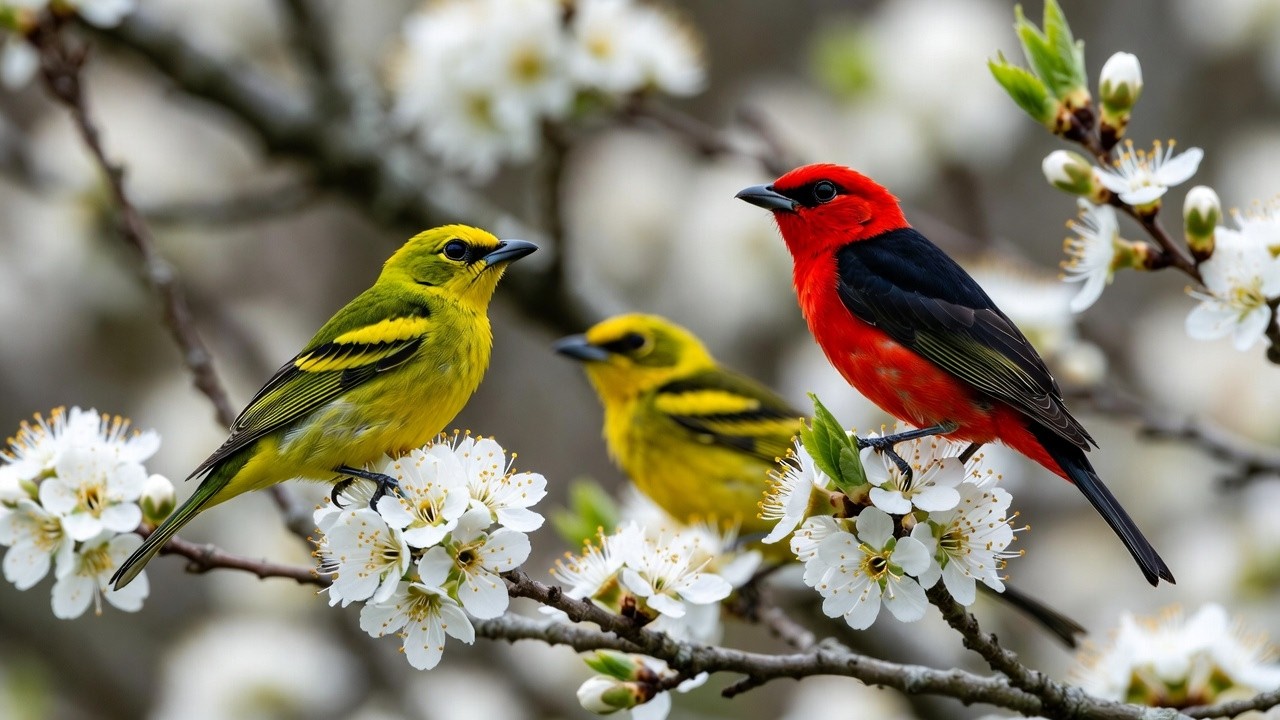 Tiny Cute Birds Chirping Softly 🐦🍃 | Relaxing Nature Video