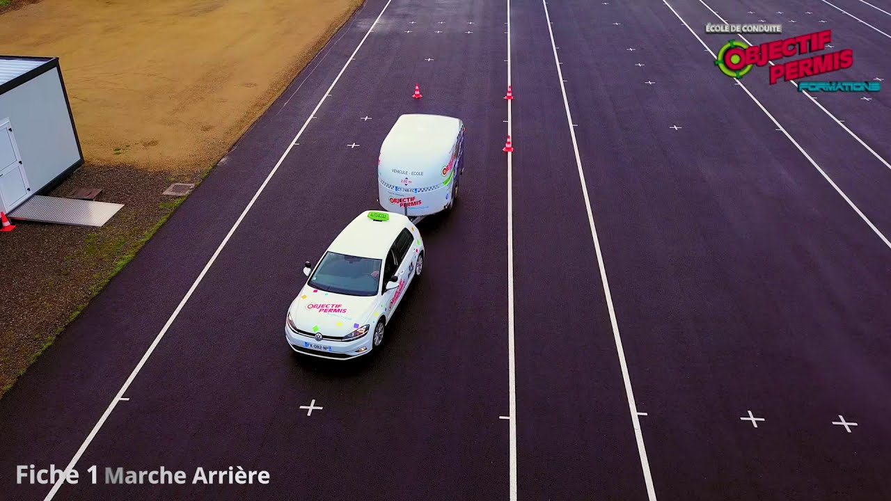 Épreuve de maniabilité en marche arrière Fiche 1 (Catégorie BE) #PERMISBE​