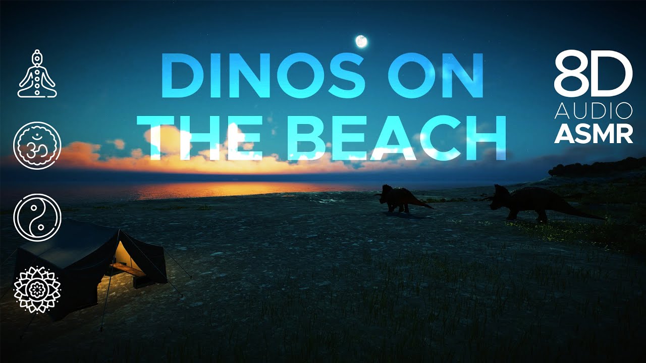 Relaxing with sound of Waves and Dinosaur Calls 🦕✨