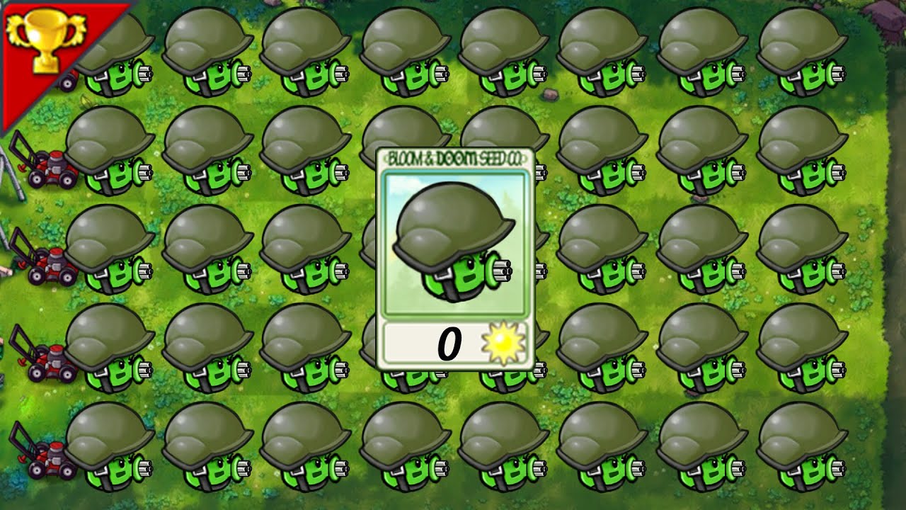 99GatlingPuff VS 999Zombies-------Plants vs Zombies