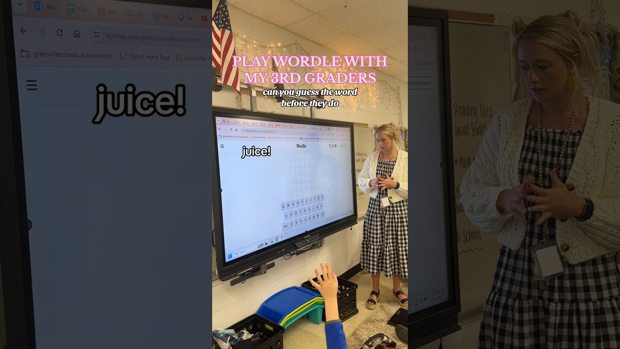 play Wordle with my third graders! #teacher #elementaryteacher #students #wordle #funny #cute