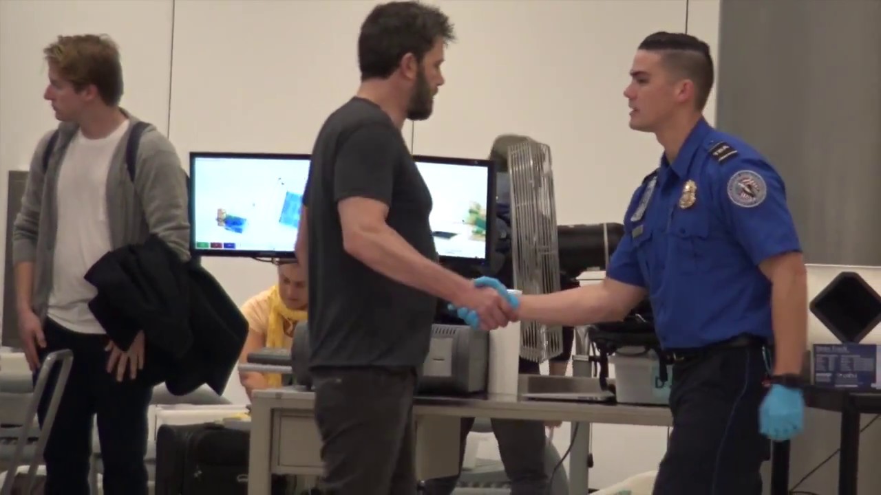No VIP treatment! Ben Affleck is frisked by TSA at airport just like any regular guy