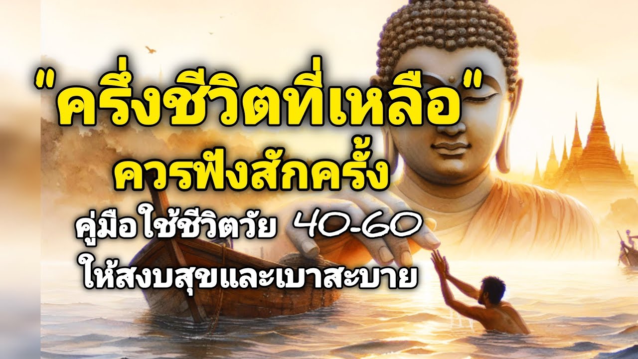 ครึ่งชีวิตที่เหลือ ควรฟังสักครั้ง|คู่มือในการใช้ชีวิต วัย 40-60ปีให้มีความสุข#คติธรรม #คติสอนใจ