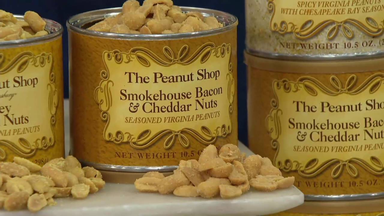 Peanut Shop of Williamsburg (4) 10.5 oz. Virginia Peanut Tin Assortment on QVC