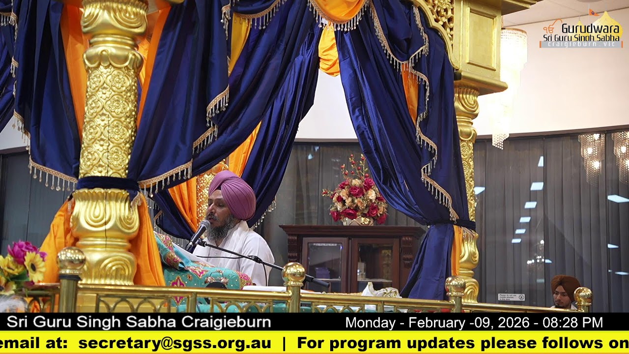 Live from Gurdwara Sri Guru Singh Sabha Craigieburn (Australia)