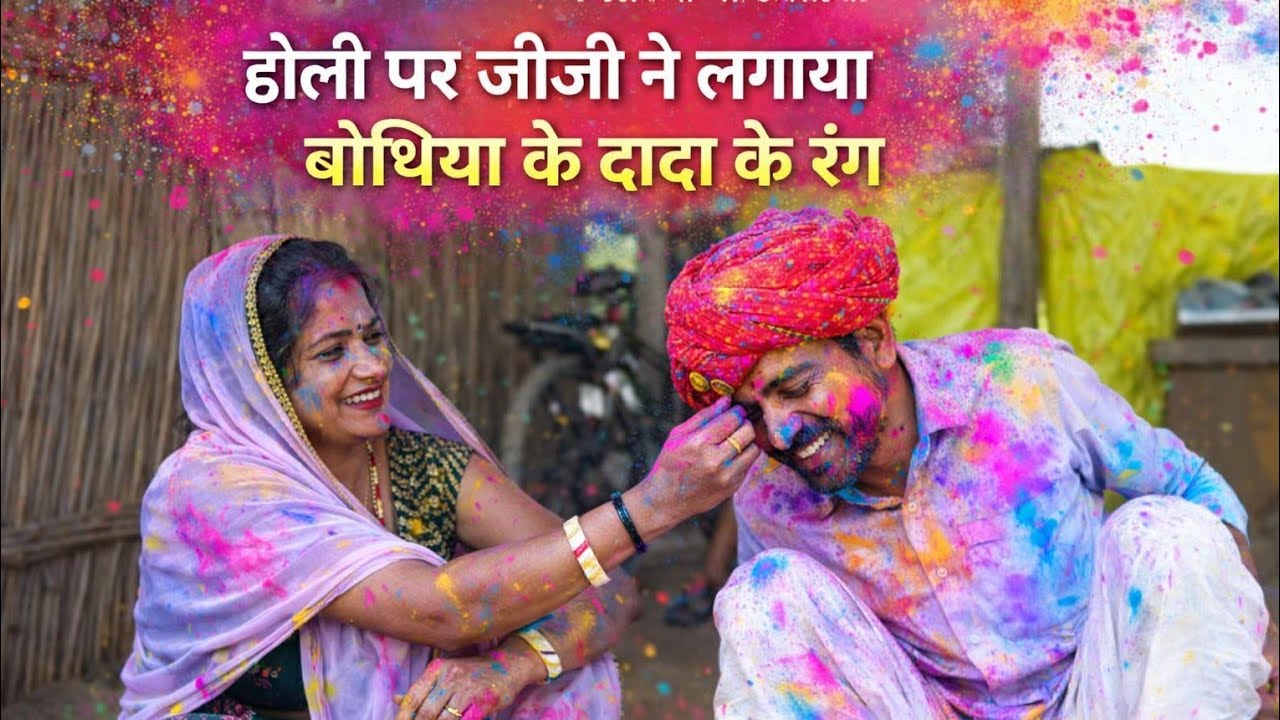 होली पर जीजी ने लगाया बोधिया के दादा के रंग || MARWADI COMEDY DADA KI Love Story 😂🫟