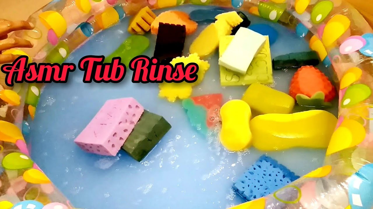 Bath Tub ASMR Sponge Squeeze Rinse Part 2