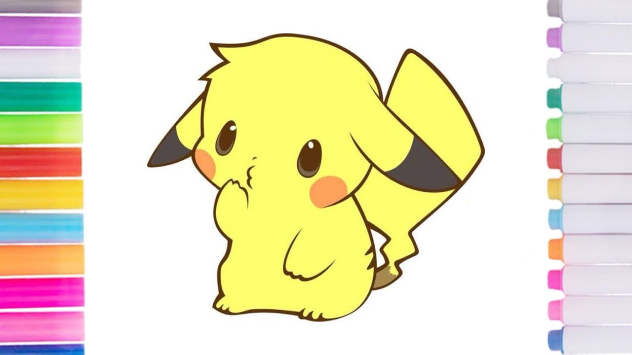 How to draw Kawaii Pikachu 