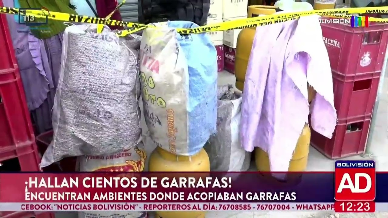 Las 411 garrafas retenidas fueron sustraídas en la zona Viacha de El Alto
