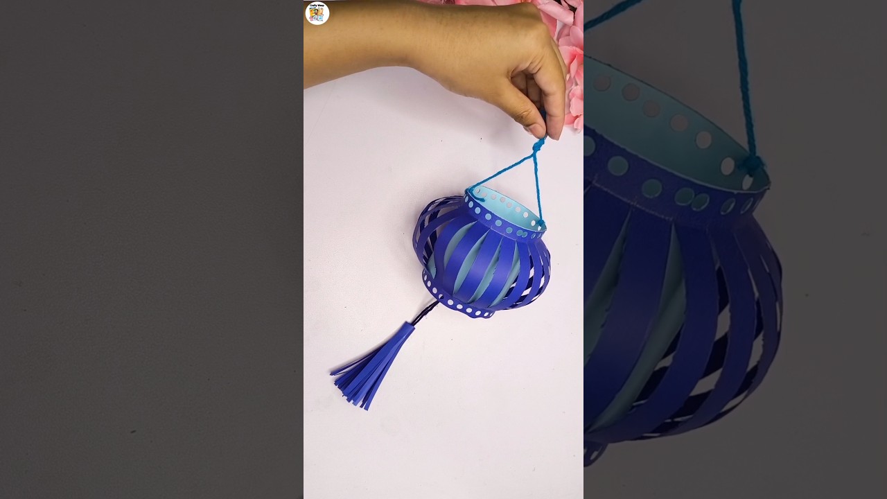 DIY Treading Diwali Lantern🏮How To Make Easy Paper Akash Kandil 🪔#easypapercraft  #craftywasp