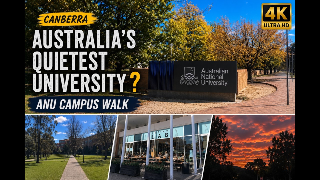 Walking Through ANU: Canberra&rsquo;s Peaceful University Campus | 4K