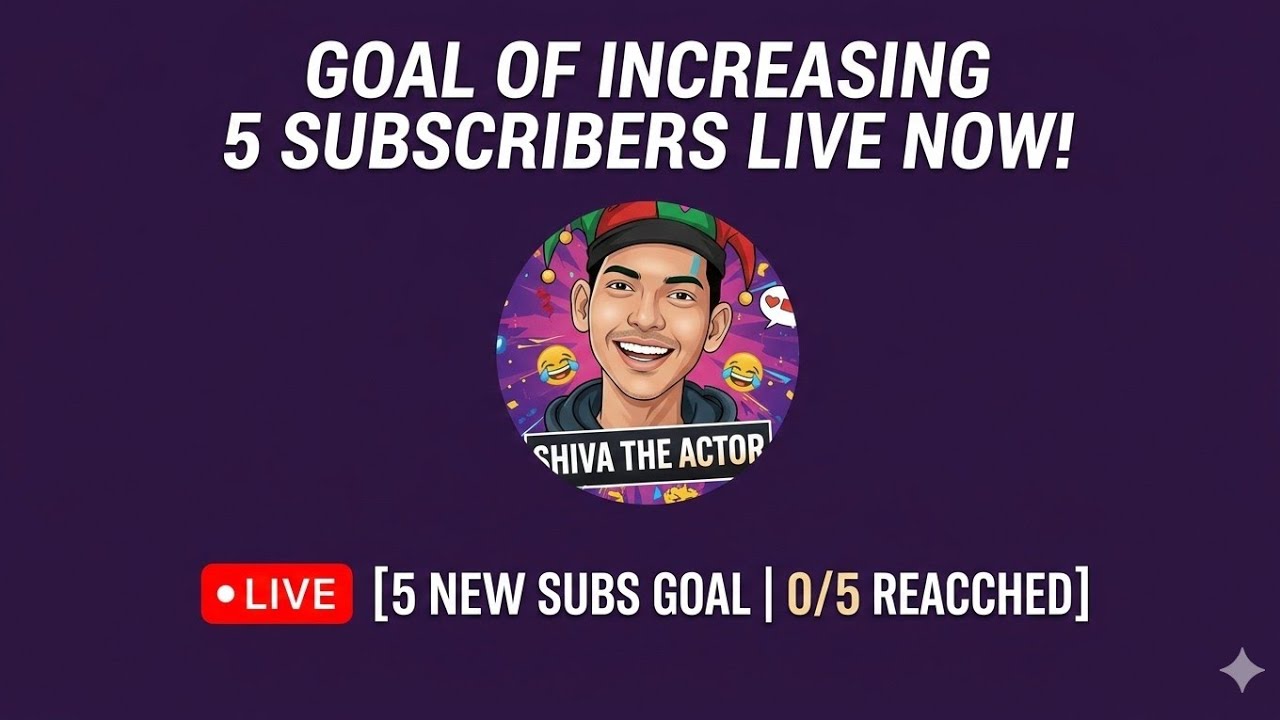 Goal of increasing 5 subscribers #live #millionviews #viral #trending #shiva_the_actor