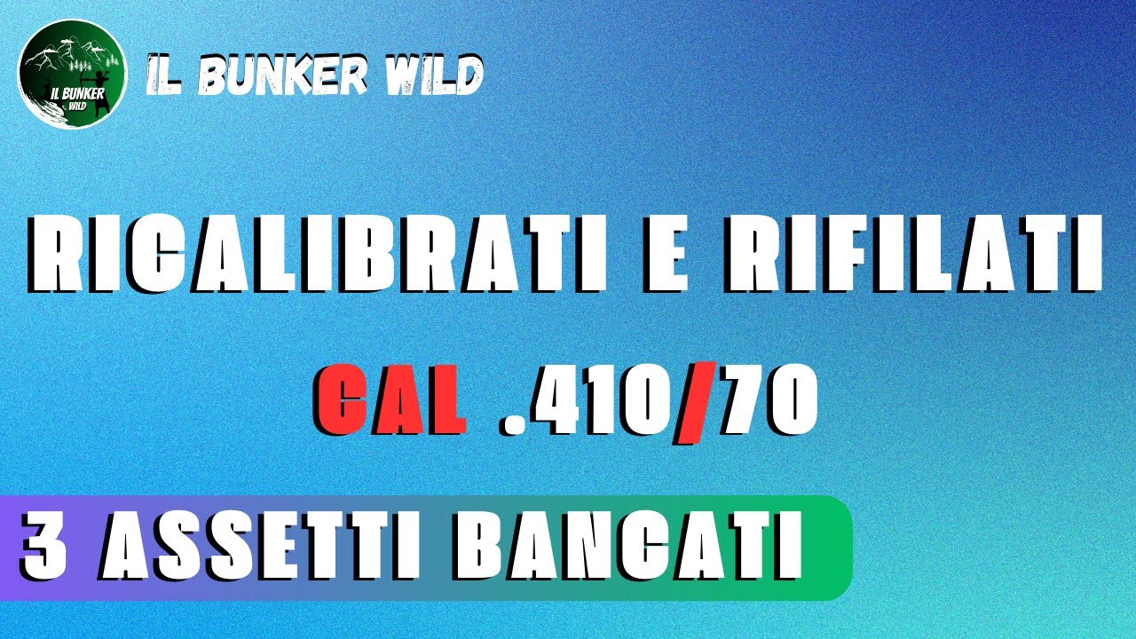 CALIBRO . 410 IN BOSSOLO DA 70 mm. - ASSETTI E DATI DI BANCO
