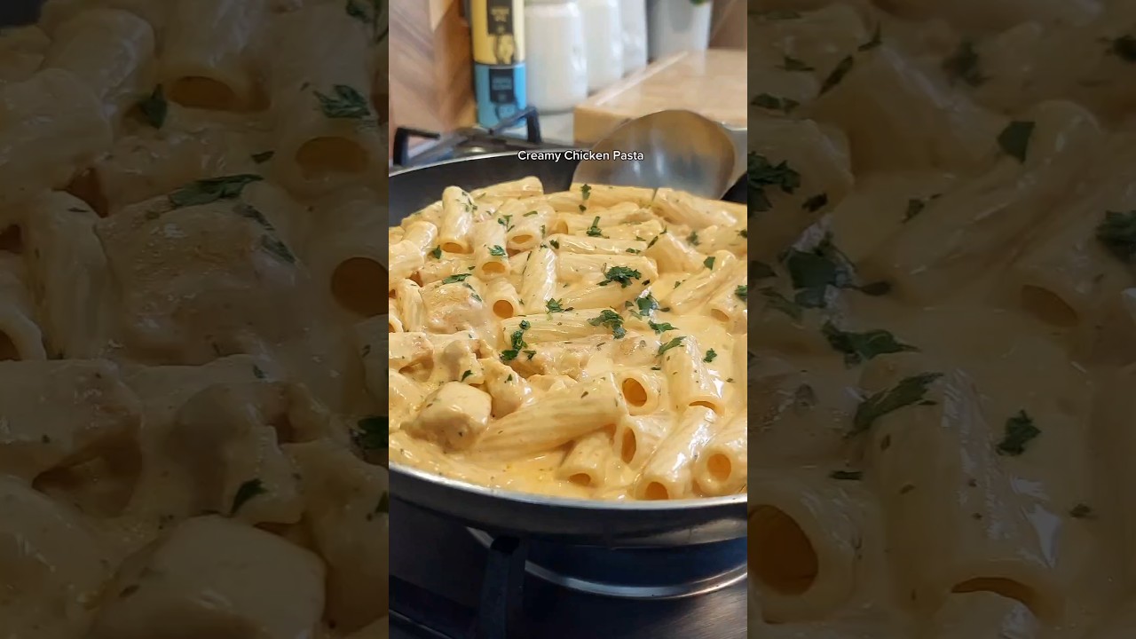 Super Quick, Easy, and Delicious Chicken Pasta!&nbsp; free can of spices on &pound;15 spend, link in BIO#shorts