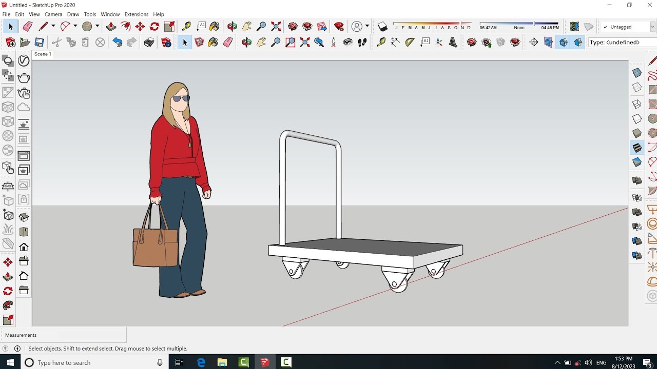 Troli 3d sketchup