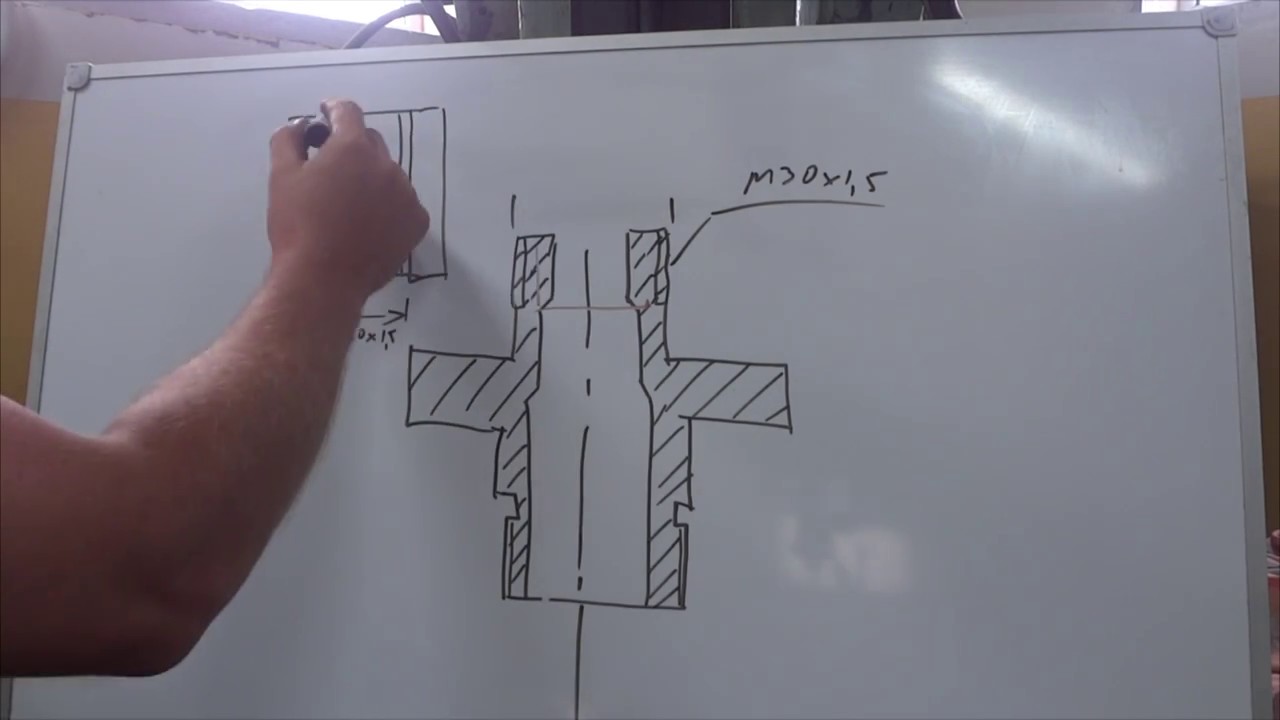 Нарезка внутренней трапецеидальной резьбы Tr18×6LH. Ремонт гайки  электроприводной задвижки.