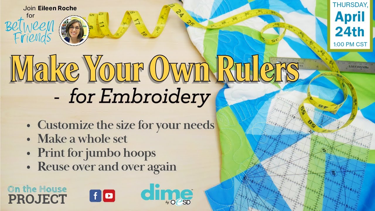 Make Your Own Rulers - for Embroidery! | Between Friends
