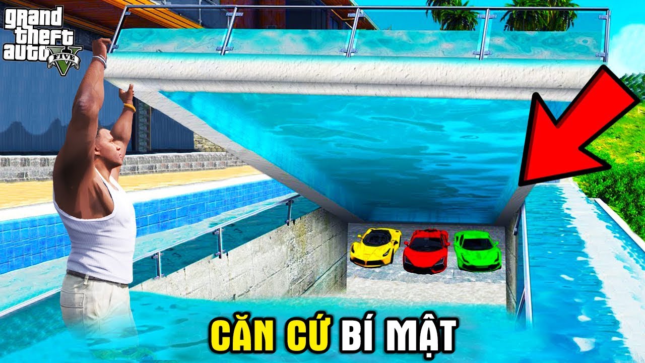 T&ocirc;i đ&atilde; t&igrave;m thấy một CĂN CỨ B&Iacute; MẬT DƯỚI BỂ BƠI CỦA FRANKLIN trong GTA 5! 🌊🏡🤫 (Mod)