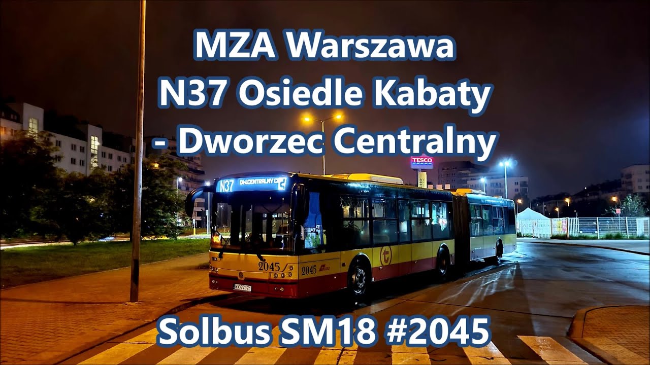 MZA Warszawa - linia N37, Solbus SM18 #2045
