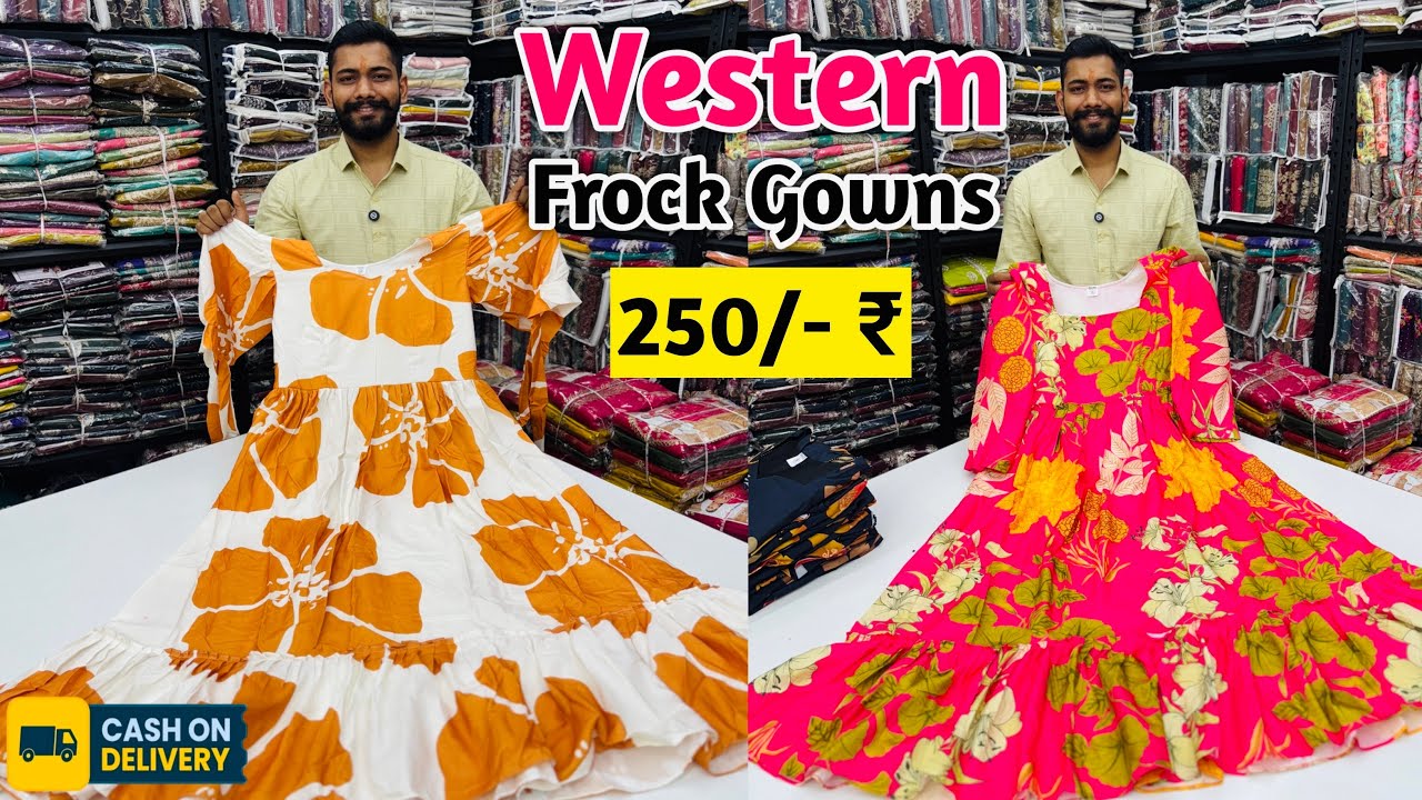 Western Kurti Gowns Get 250/- Rupees | Premium Frock Kurtis In Wholesale | Trendy Western Gowns