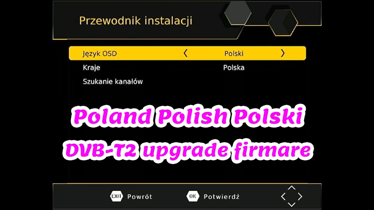 DVB T2 DVB T TV box скачать обновление прошивки для Польши Polish Polski H265 HEVC H264