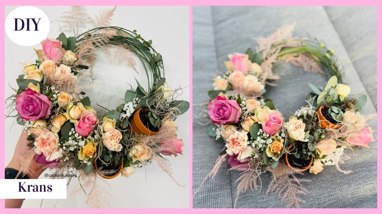 KRANS DIY 💕🌹| Cursus Bloemschikken #286 | Carlein Tukkers