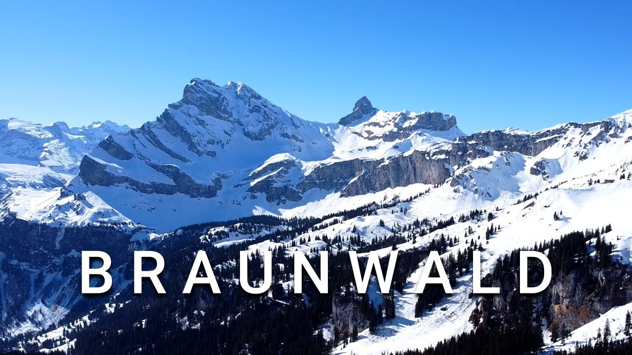 Braunwald Panoramaweg - Winterwandern in Braunwald, Kanton Glarus, Schweiz