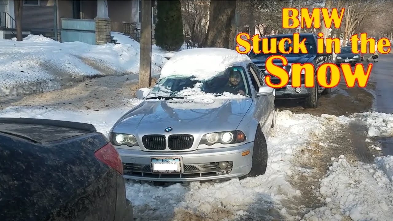 BMW e46 330ci stuck in snow