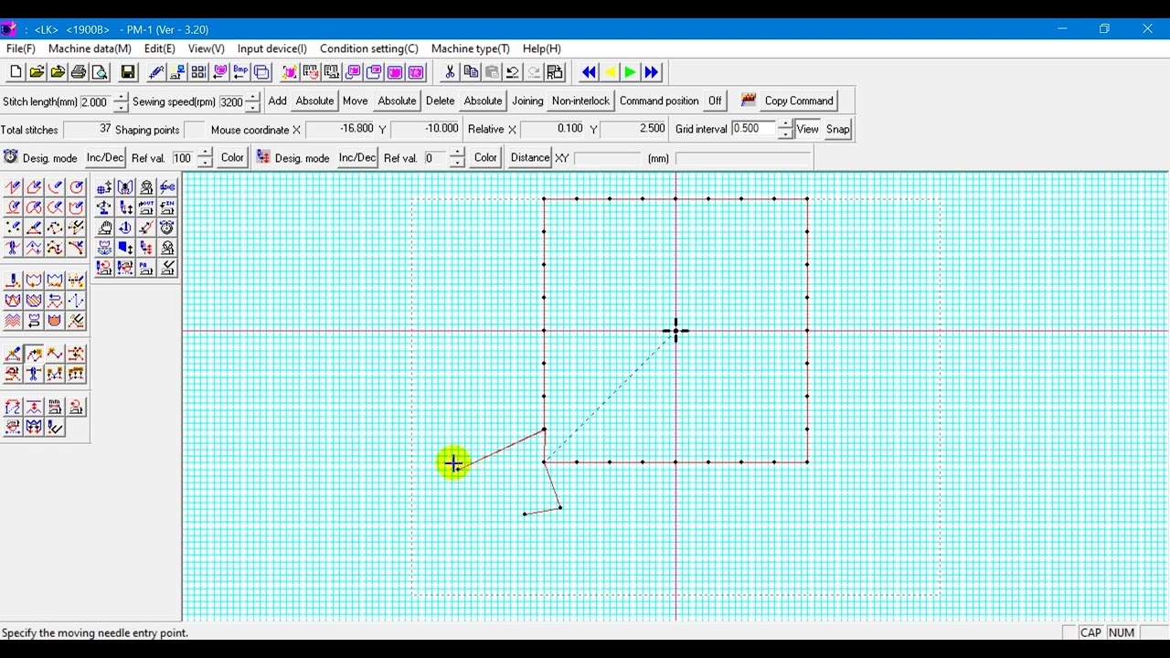 JUKI PM1 SOFTWARE TUTORIAL 1