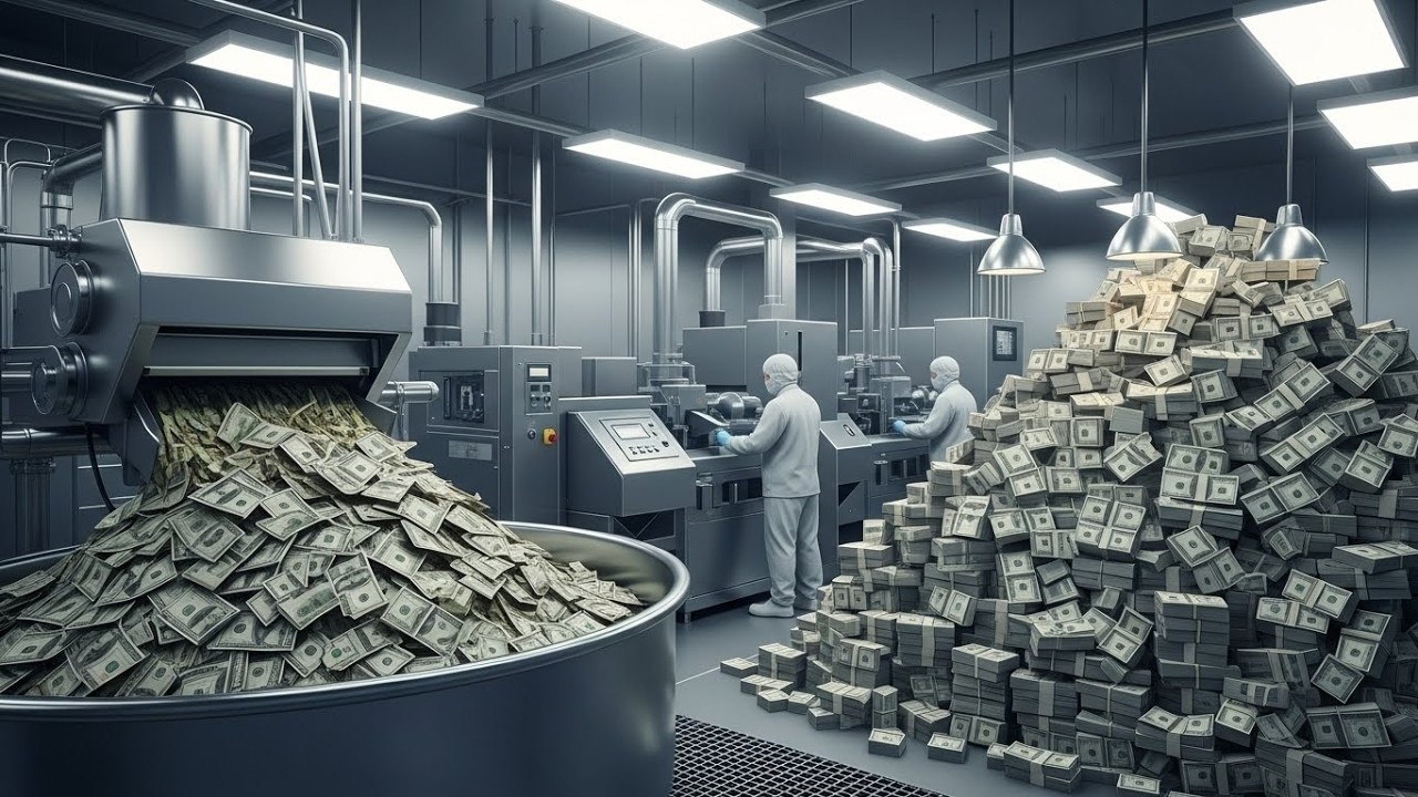 How Old Dollar Bills Are Recycled Into New Money Inside a Secure Factory