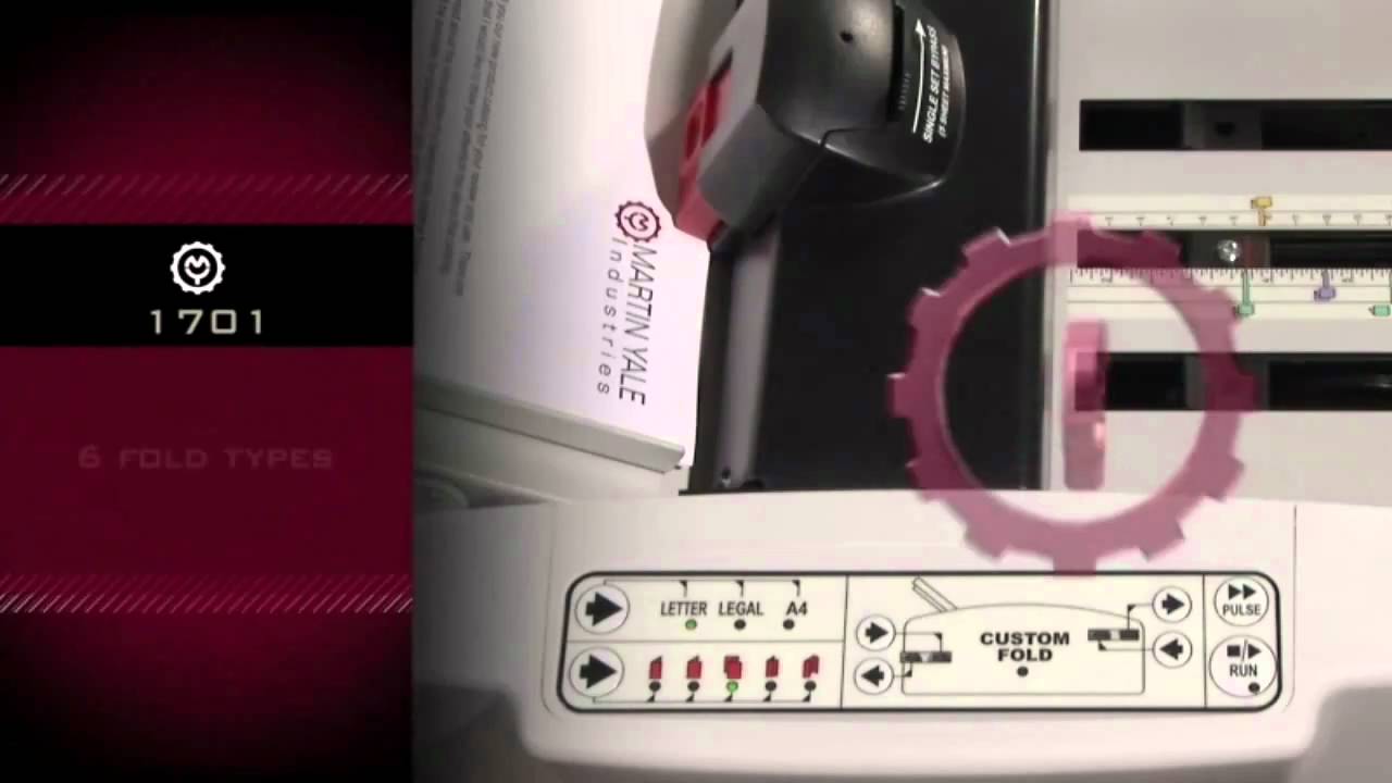 Martin Yale 1701 Automatic Paper Folding Machine Demo Video
