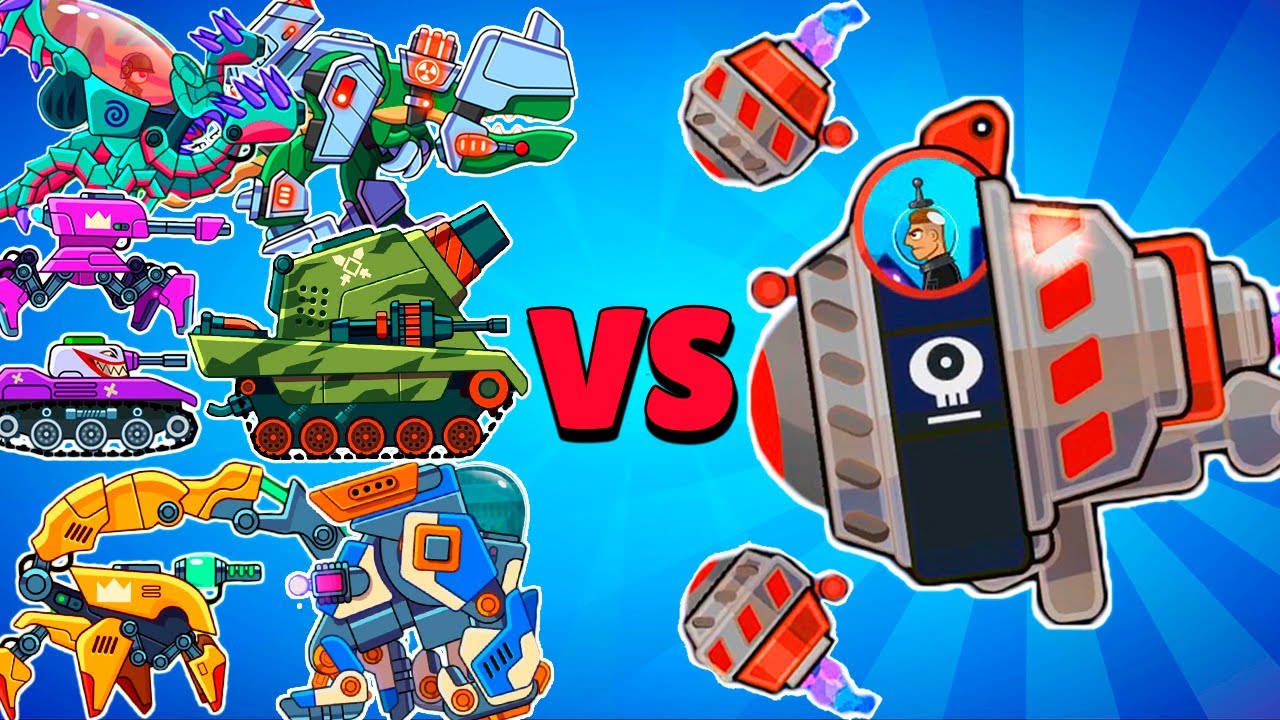 BOSS BEHOLDER VS ALL 19 TANKS in Hills of Steel. Games Tanks