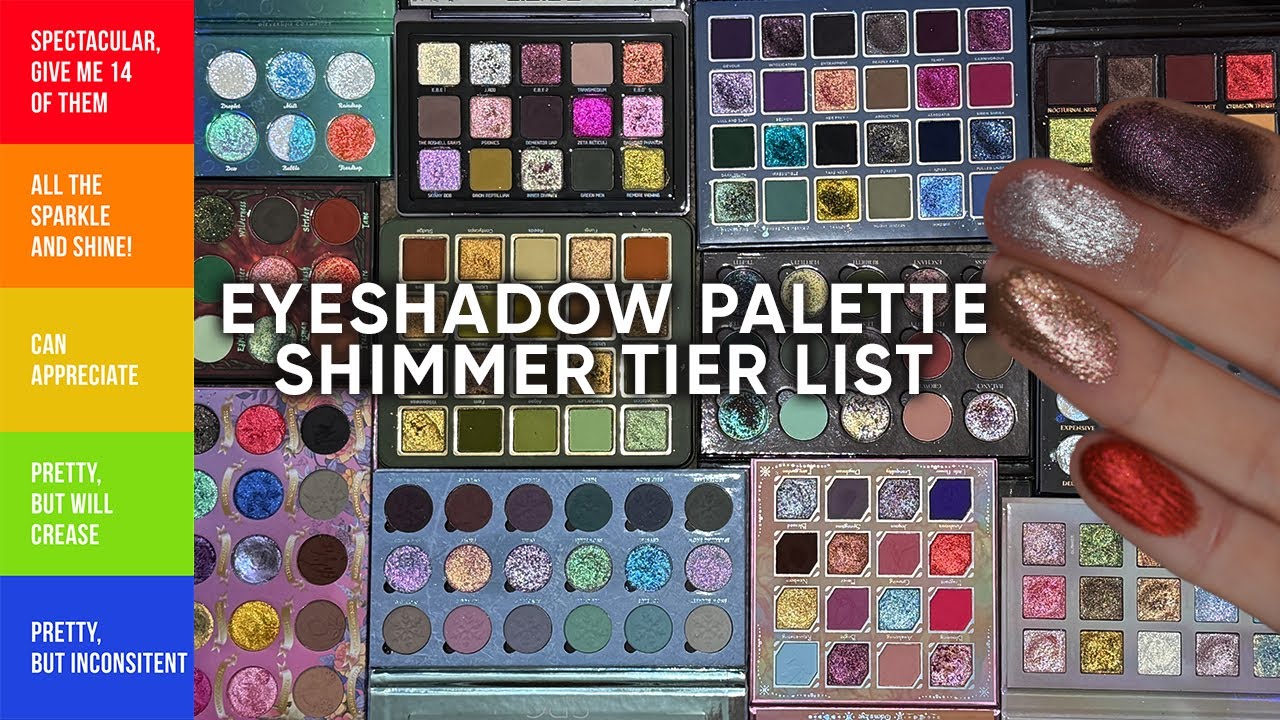 Eyeshadow Palette Shimmer Tier List | The best of the best and the creasy