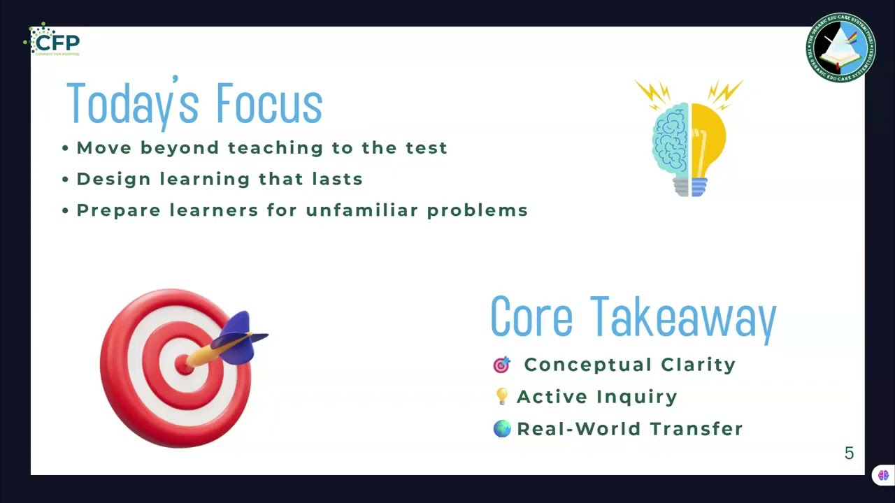 Conceptual Teaching for real world transfer
