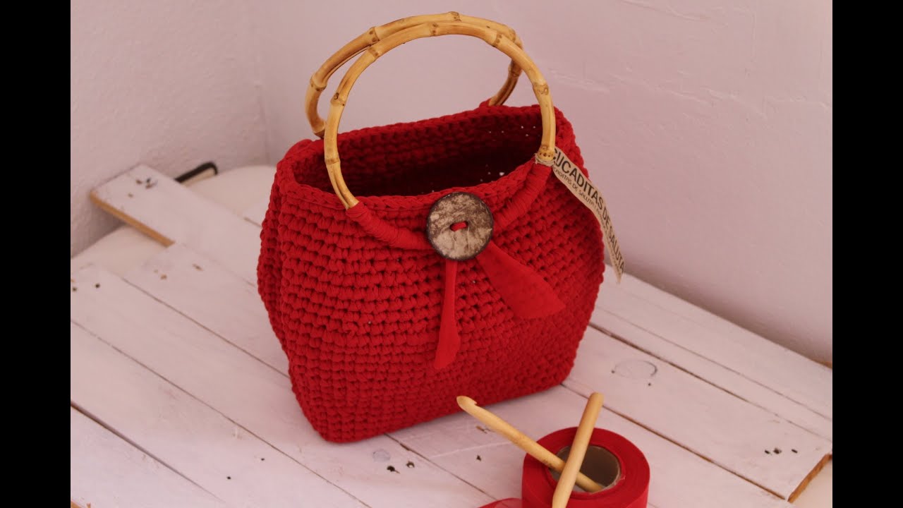 Aprende a tejer tu primer Bolso I Fettuccia o Trapillo I cucaditasdesaluta