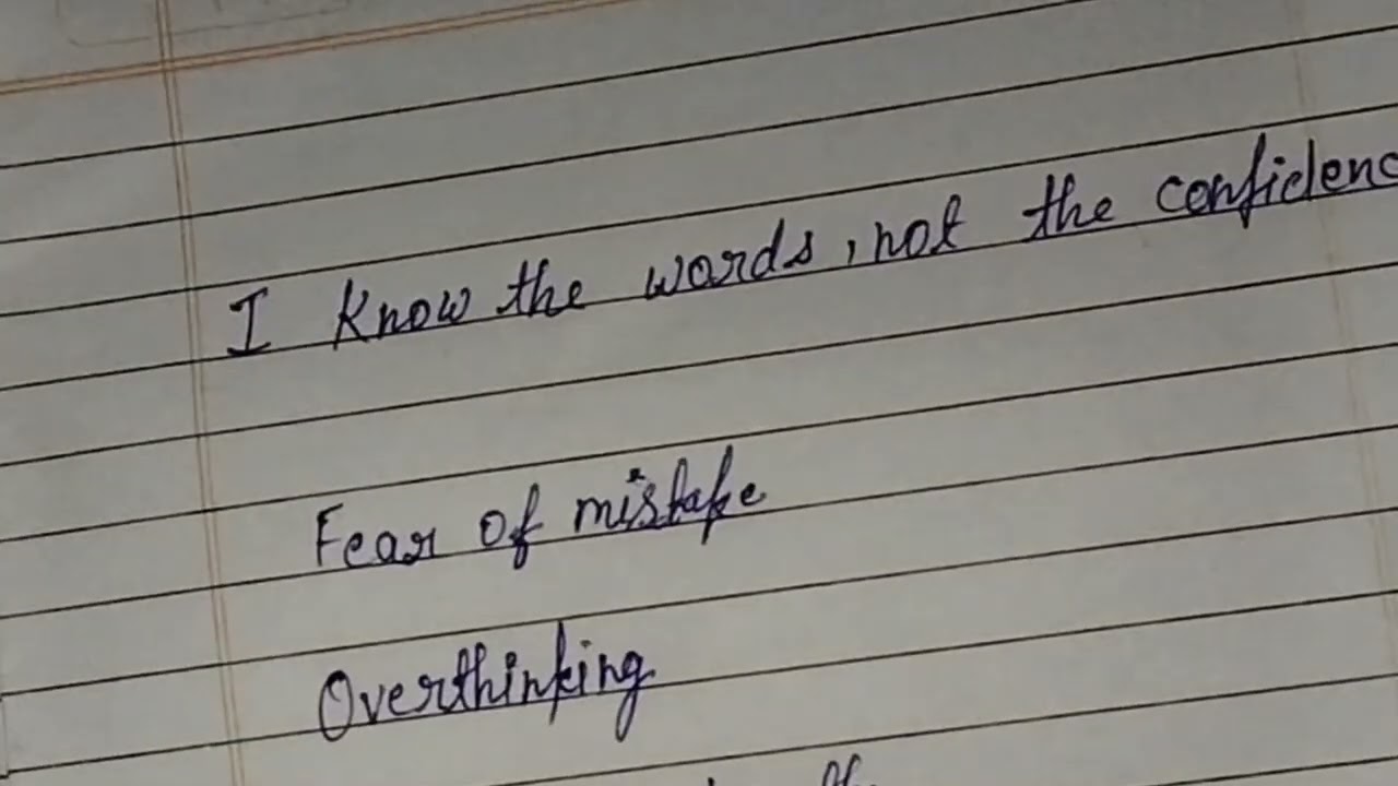 “I understand English, but my mind goes blank when I speak”