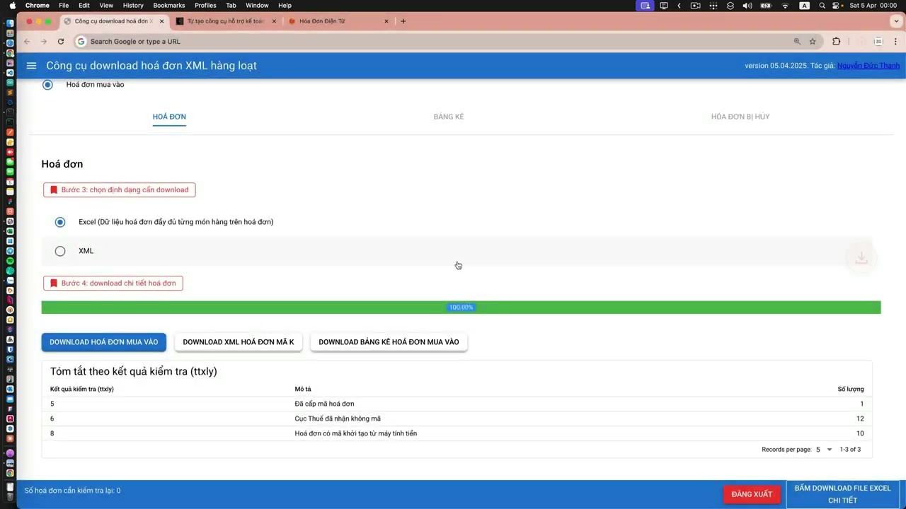 Công cụ download hoá đơn, bảng kê hoá đơn - cập nhật 2025