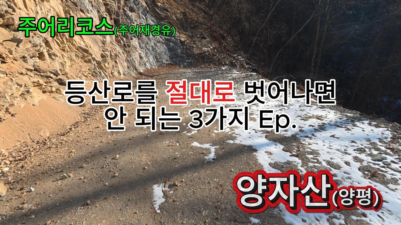 양자산(양평)/등산로를 벗어나면 안되는 이유/주어리 코스/임도가 생겼어요/