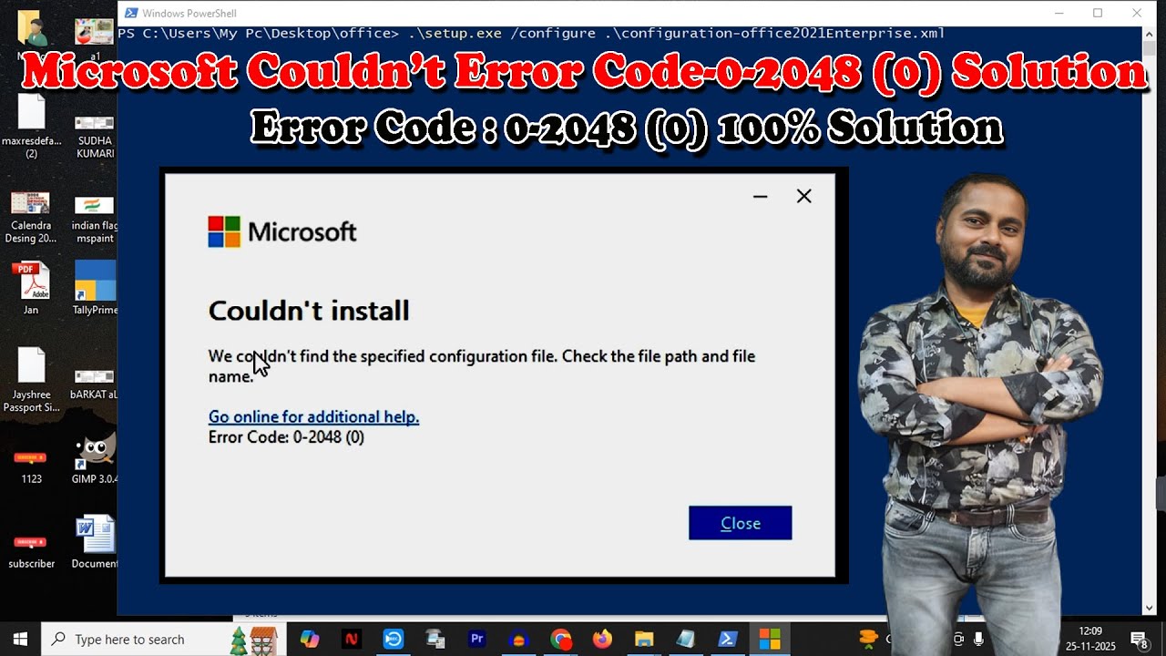 Error Code 0-2048 (0) Office 2024 Solution | Couldn't Install Office error code 0-2048 (0) Solution