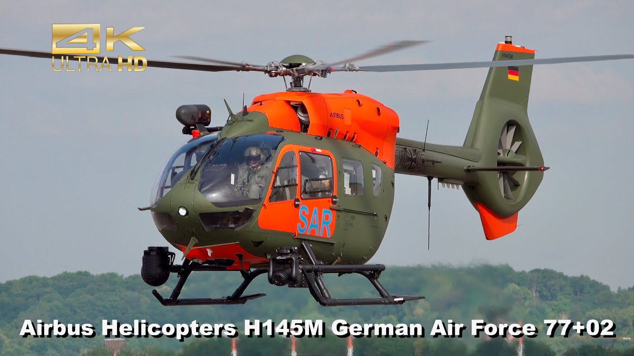 Airbus Helicopters H145M German Air Force 77+02 Takeoff Neuburg Airbase ETSN