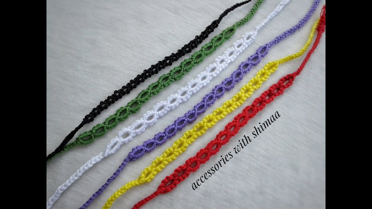 اساور بطريقه المكرميه مشروع مربح من البيت (اساور الصداقة)macrame bracelets