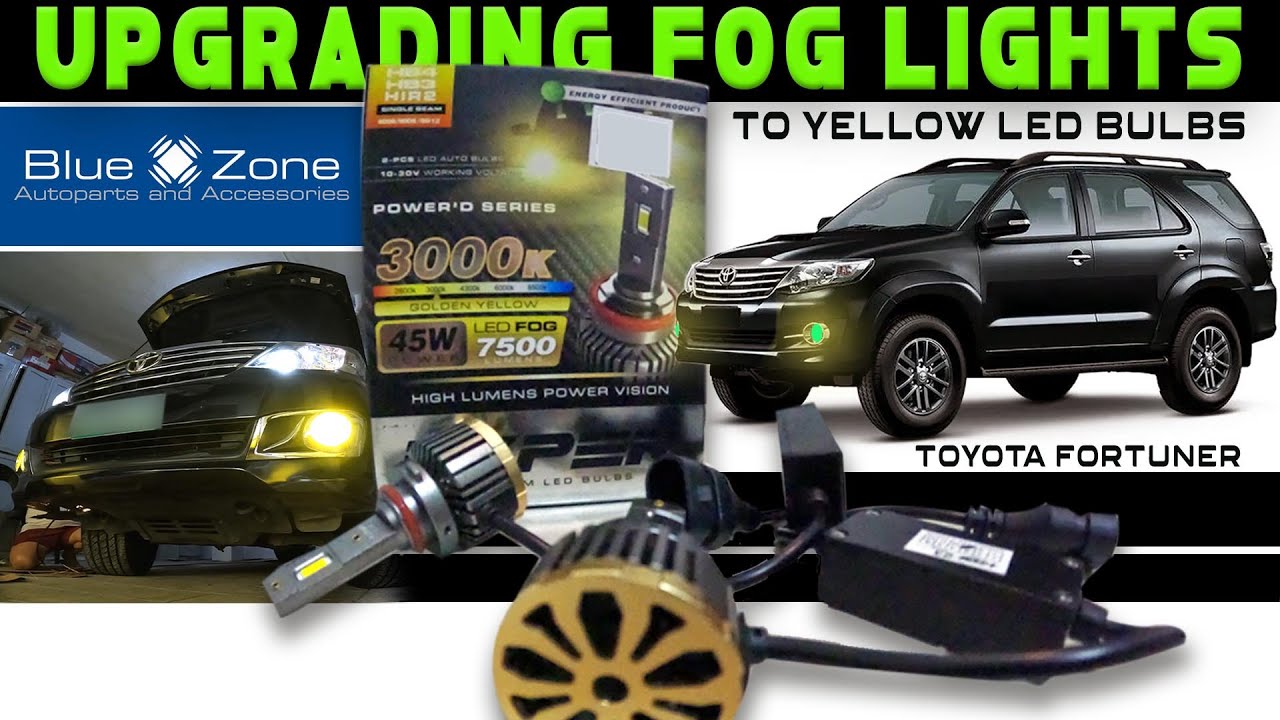 Toyota Fortuner UPGRADING Fog light bulbs to Yellow Led / Installing LED lights / DIY / how to V194