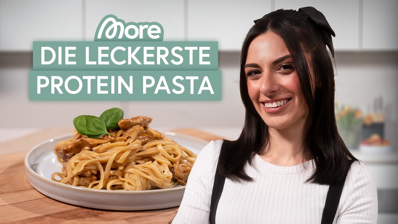 Einfaches Chicken Alfredo Pasta Rezept unter 500 kcal | More Rezepte