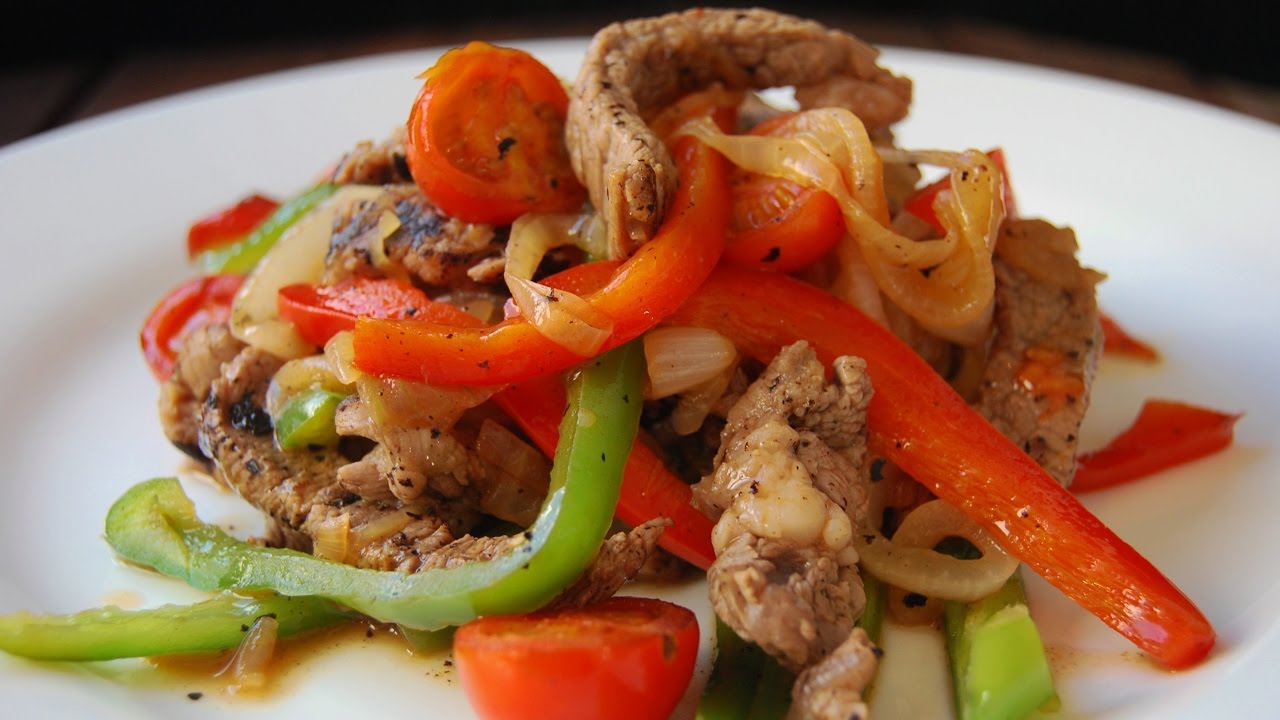 Ternera salteada con verduras