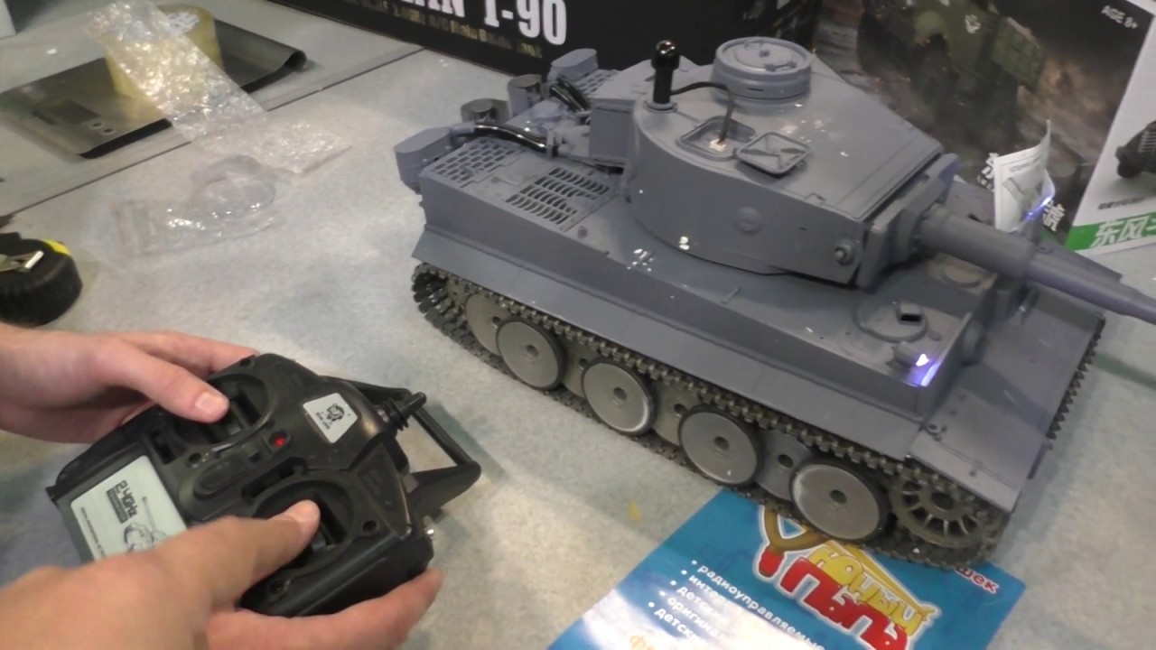 Обновленный танк Heng Long German Tiger PRO V6 1:16 с пушкой ИК+Пневмо